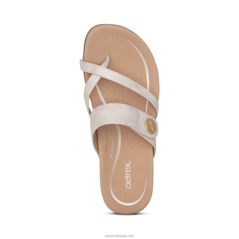 mujer luz de oro Aetrex sandalias izzy ajustables 2TB4B166