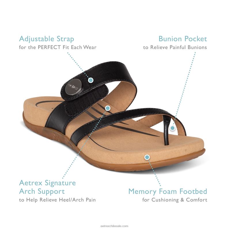mujer luz de oro Aetrex sandalias izzy ajustables 2TB4B166