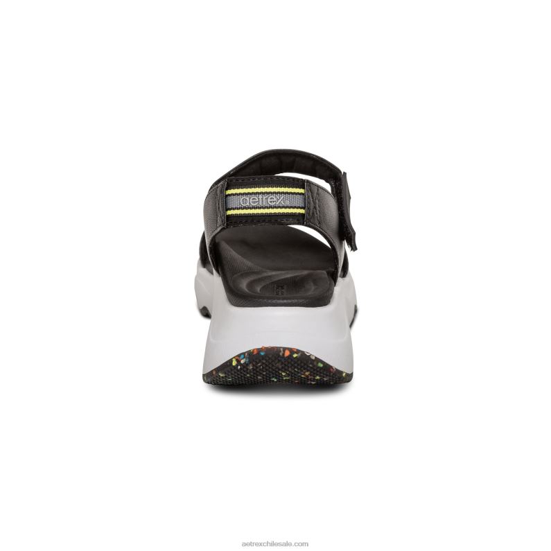 mujer negro Aetrex con sandalia sport 2TB4B290