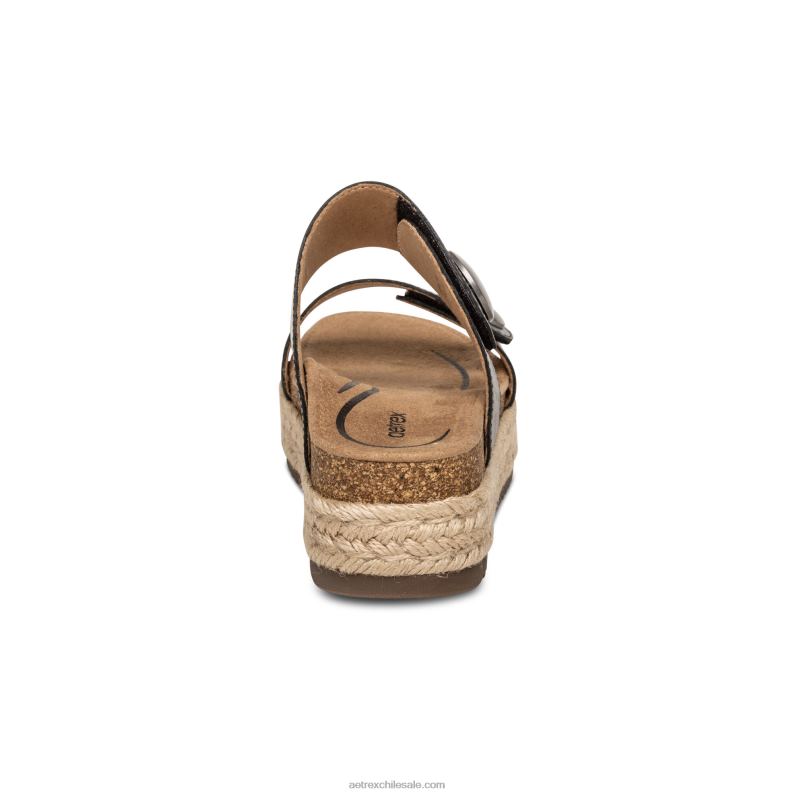 mujer negro Aetrex sandalia con plataforma sofie 2TB4B231