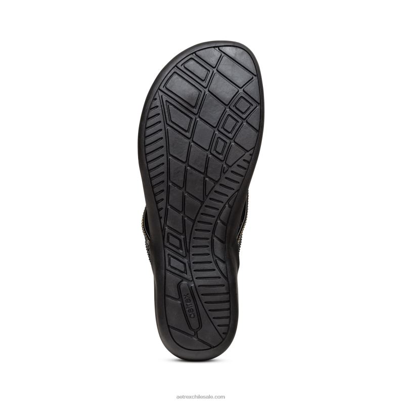 mujer negro Aetrex tanga brillante eve 2TB4B241