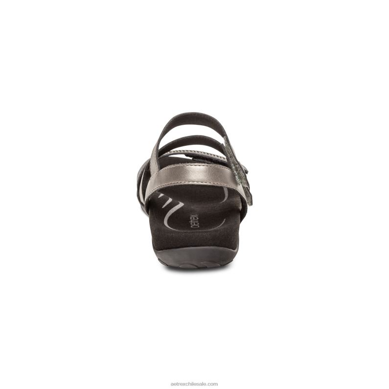 mujer negro multi Aetrex sandalias Gabby con tiras ajustables 2TB4B308