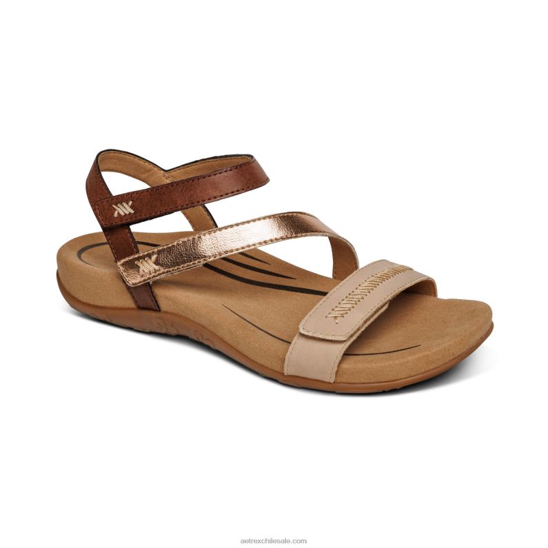 mujer neutro multi Aetrex sandalias Gabby con tiras ajustables 2TB4B194