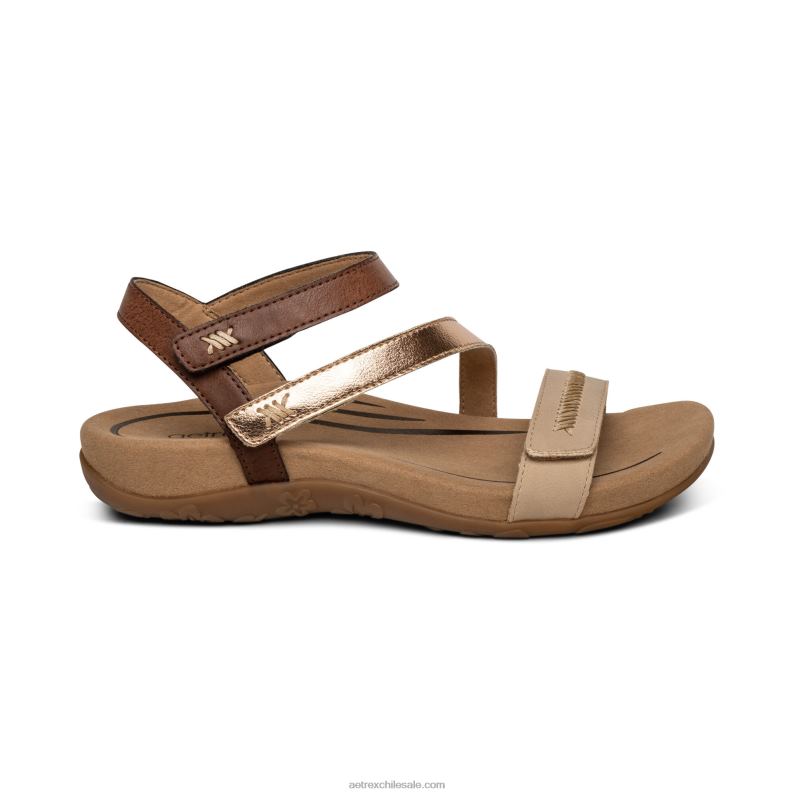 mujer neutro multi Aetrex sandalias Gabby con tiras ajustables 2TB4B194