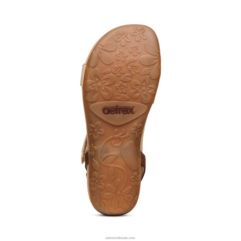 mujer neutro multi Aetrex sandalias Gabby con tiras ajustables 2TB4B194