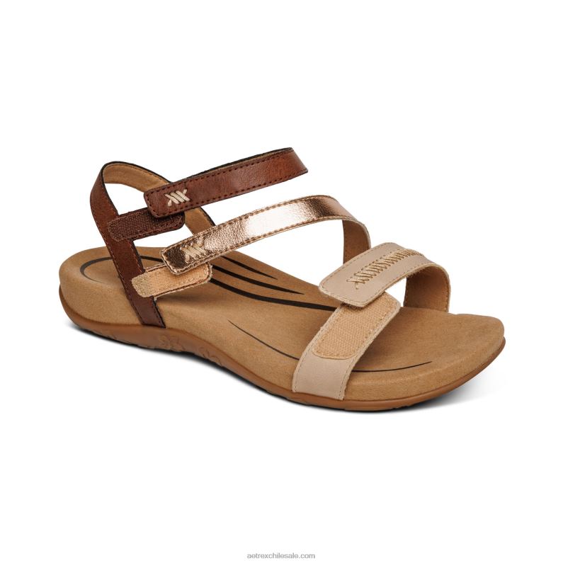 mujer neutro multi Aetrex sandalias Gabby con tiras ajustables 2TB4B194