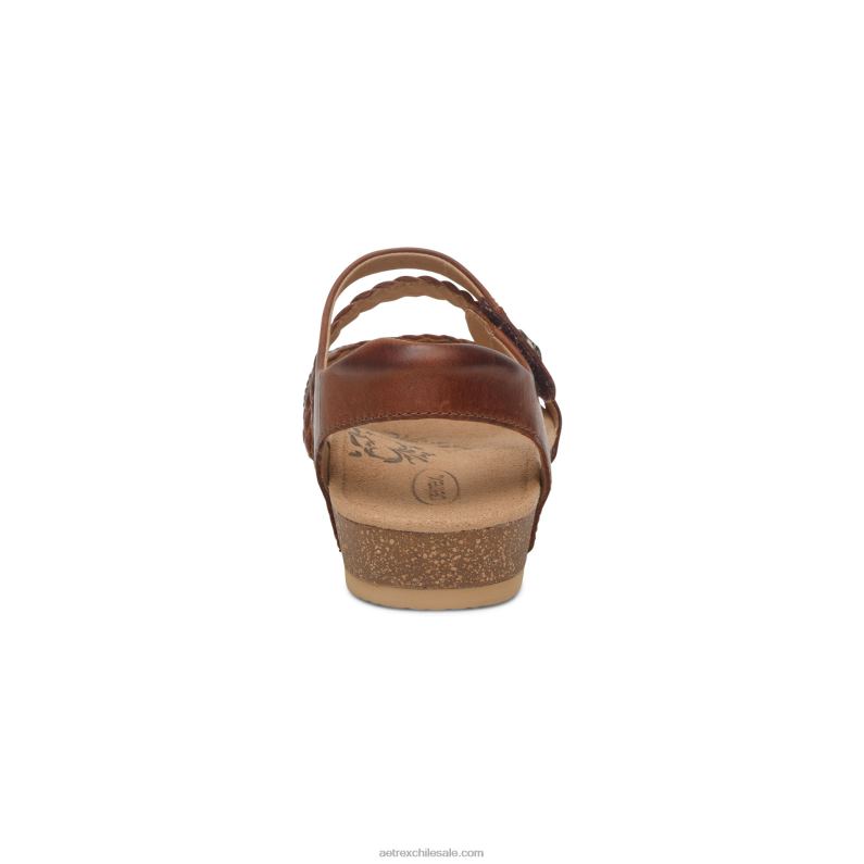 mujer nuez Aetrex sandalias jillian con tiras trenzadas 2TB4B65
