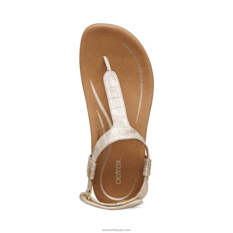 mujer oro Aetrex sandalia de dedo jane 2TB4B250