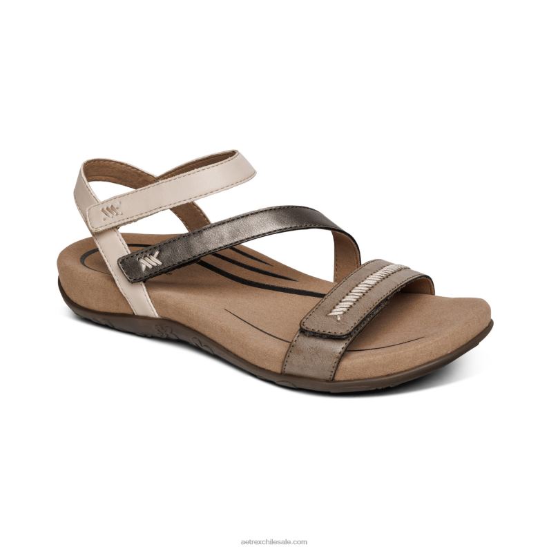 mujer piedra multi Aetrex sandalias Gabby con tiras ajustables 2TB4B309