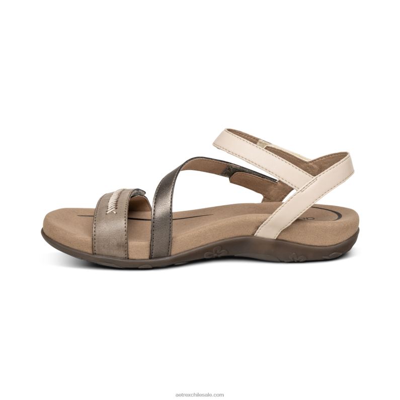 mujer piedra multi Aetrex sandalias Gabby con tiras ajustables 2TB4B309