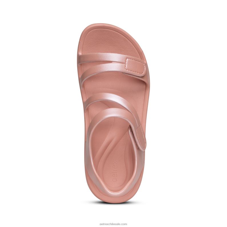 mujer rubor brillante Aetrex sandalia deportiva jillian 2TB4B64
