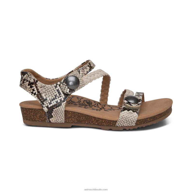 mujer serpiente Aetrex sandalias jillian con tiras trenzadas 2TB4B49