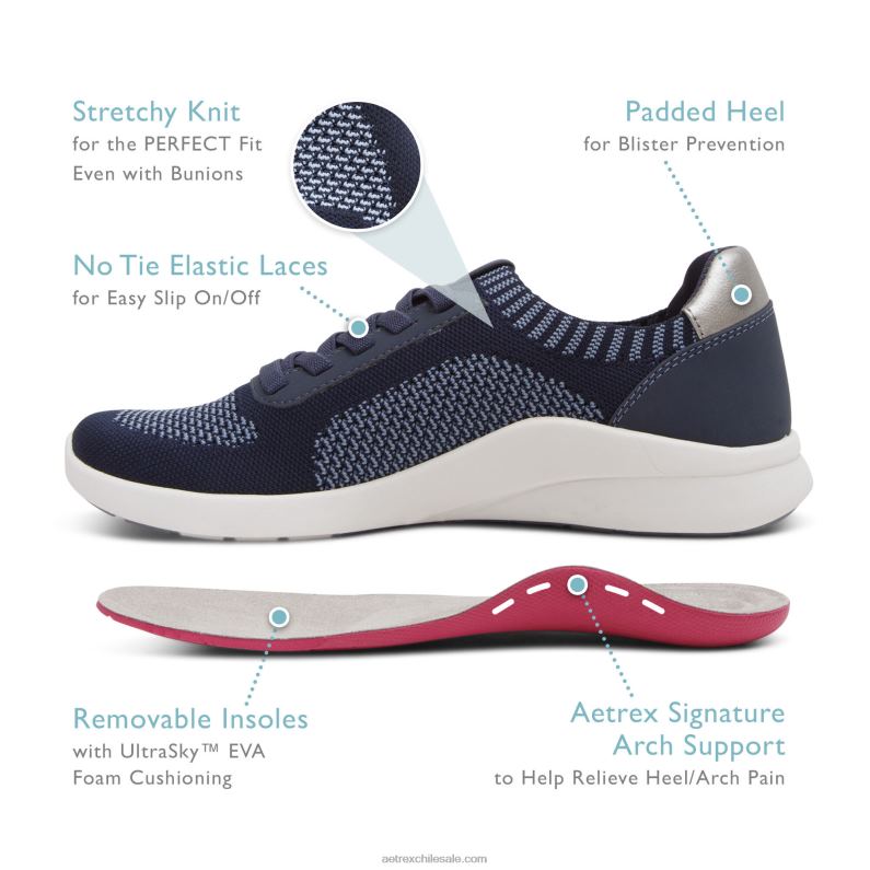 mujer Armada Aetrex zapatillas con soporte de arco teagan 2TB4B161