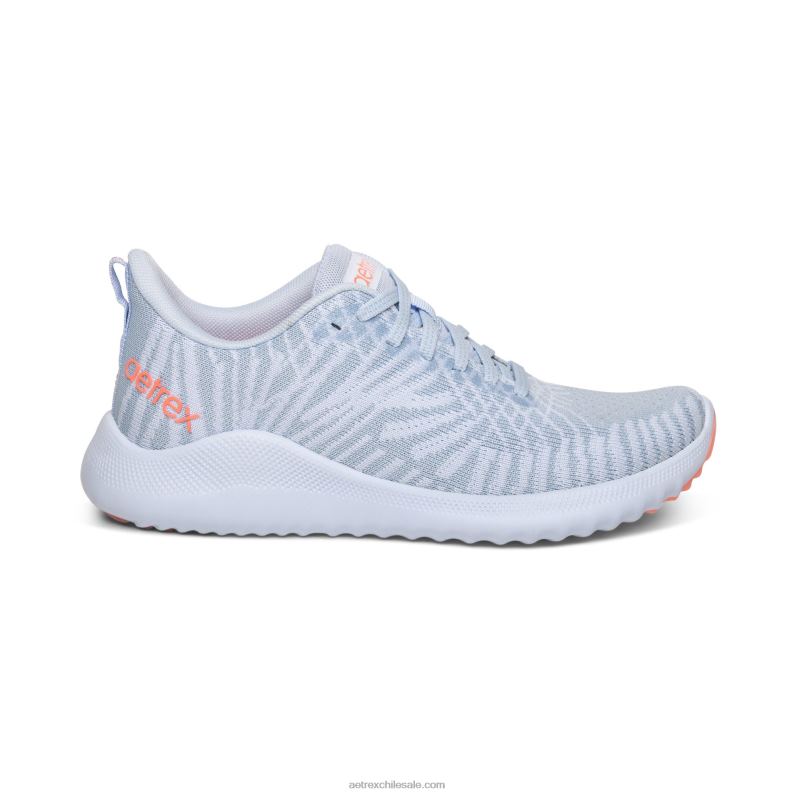 mujer azul Aetrex zapatillas con soporte de arco de esmeril 2TB4B284