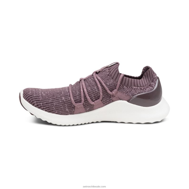 mujer berenjena Aetrex tenis dani con soporte de arco 2TB4B45