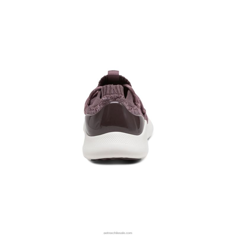 mujer berenjena Aetrex tenis dani con soporte de arco 2TB4B45