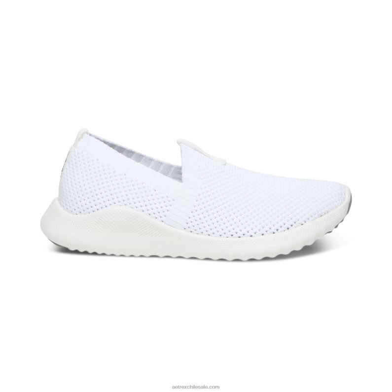 mujer blanco Aetrex tenis angie con soporte para el arco 2TB4B97