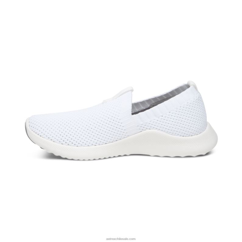 mujer blanco Aetrex tenis angie con soporte para el arco 2TB4B97