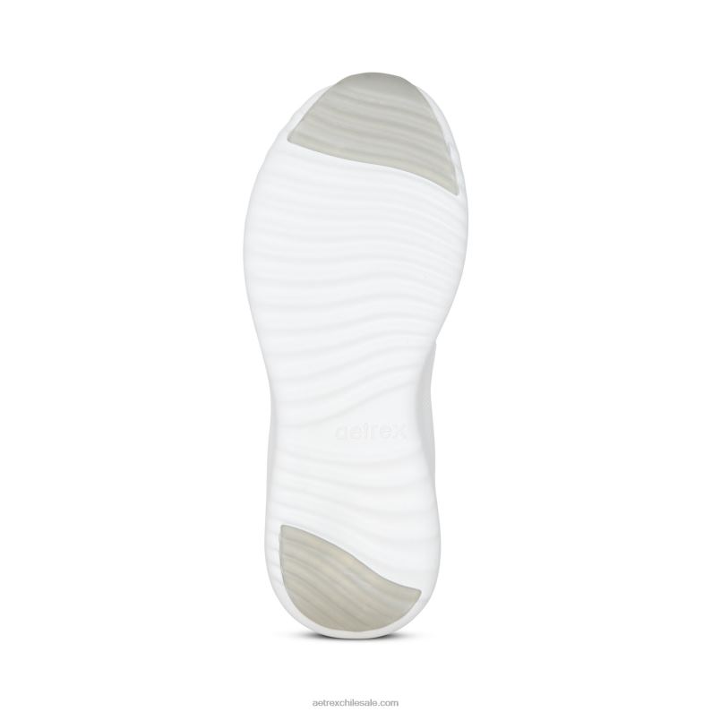 mujer blanco Aetrex tenis angie con soporte para el arco 2TB4B97