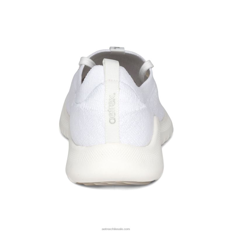 mujer blanco Aetrex tenis carly con soporte para el arco 2TB4B189