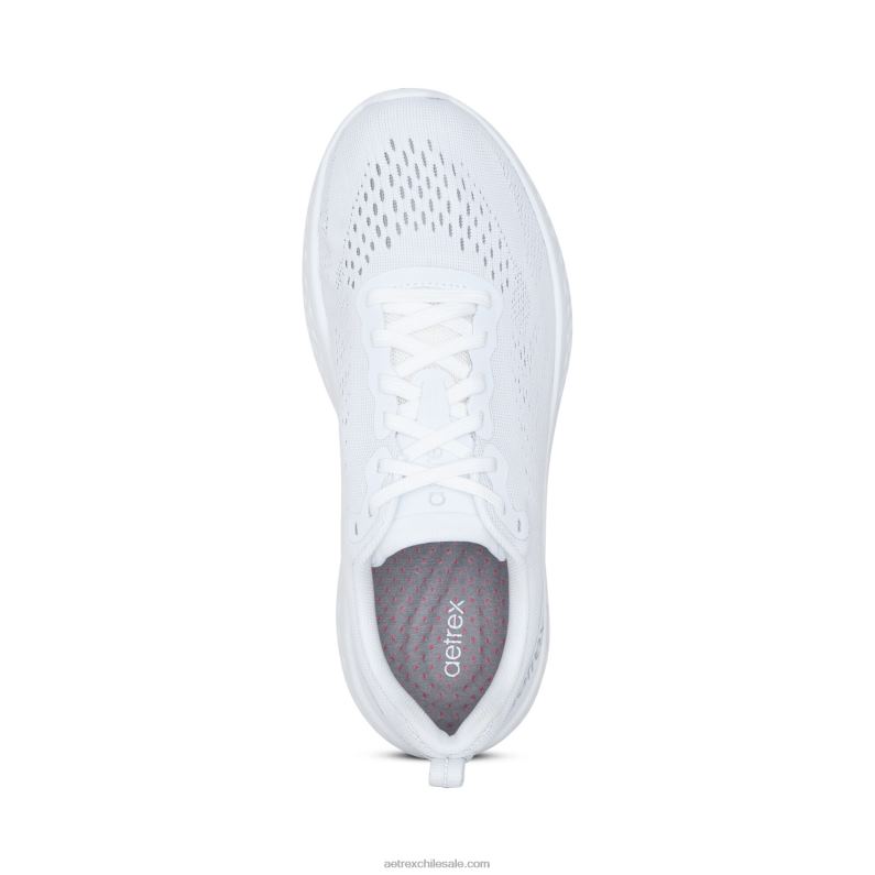 mujer blanco Aetrex tenis danika con soporte para el arco 2TB4B132