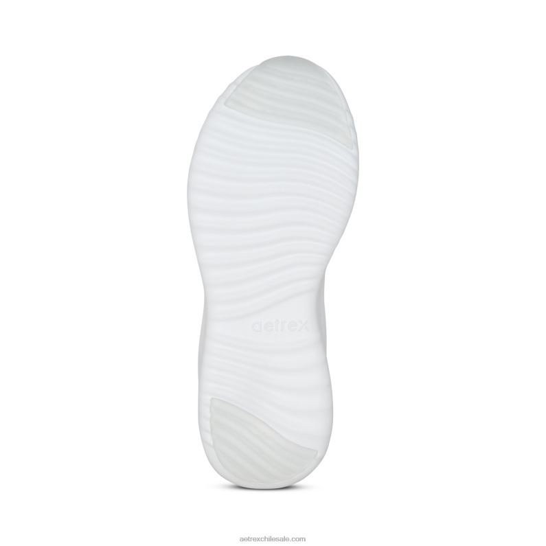 mujer blanco Aetrex zapatillas con soporte de arco de esmeril 2TB4B149