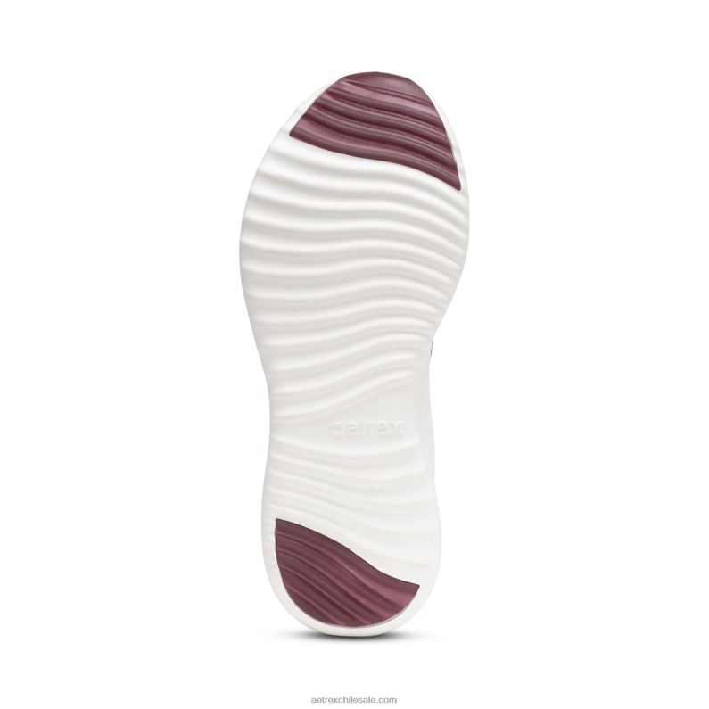 mujer borgoña Aetrex tenis carly con soporte para el arco 2TB4B248
