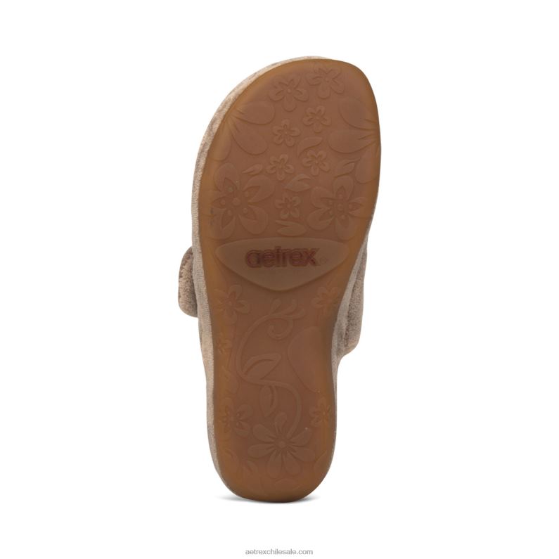 mujer café Aetrex pantuflas mandy con punta cerrada 2TB4B23