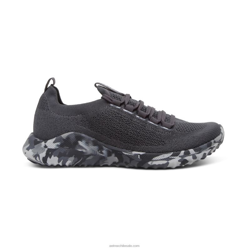 mujer camuflaje carbón Aetrex tenis carly con soporte para el arco 2TB4B217
