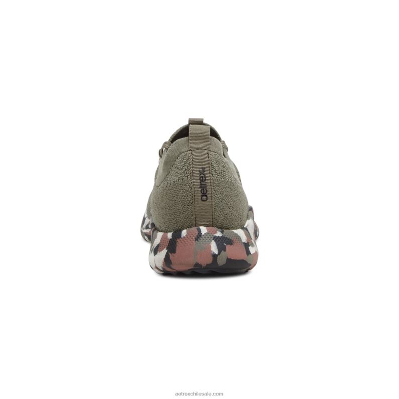 mujer camuflaje verde oliva Aetrex tenis carly con soporte para el arco 2TB4B259