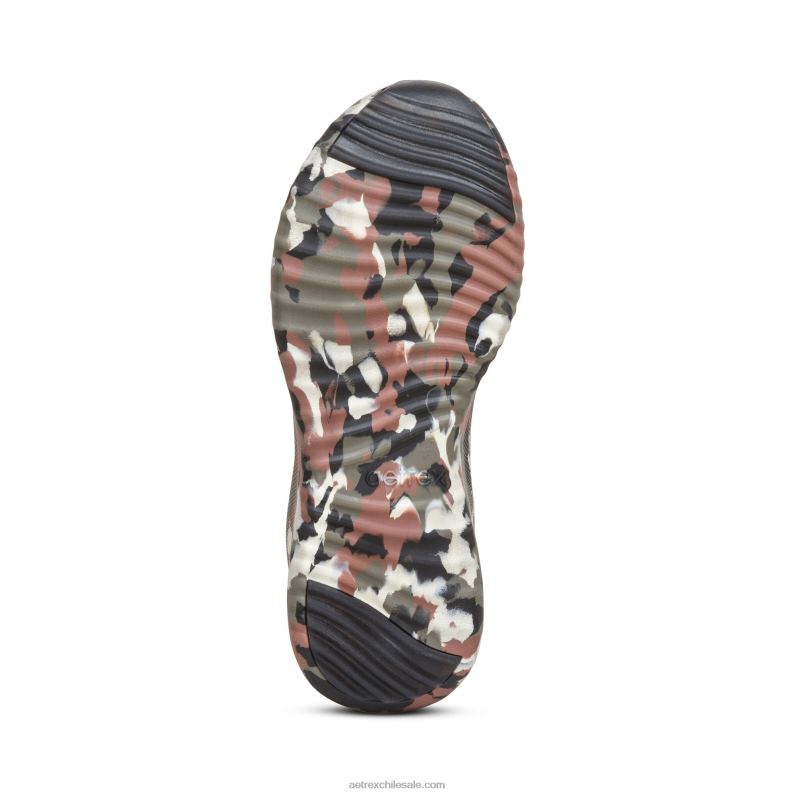 mujer camuflaje verde oliva Aetrex tenis carly con soporte para el arco 2TB4B259