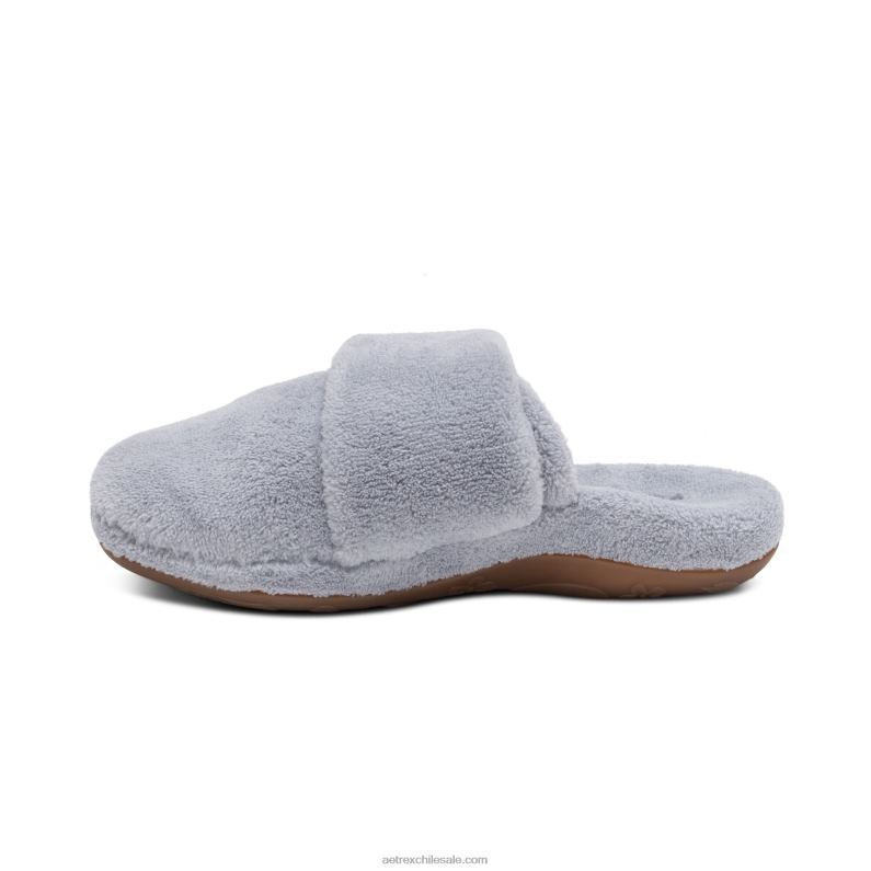 mujer gris Aetrex pantuflas mandy con punta cerrada 2TB4B182
