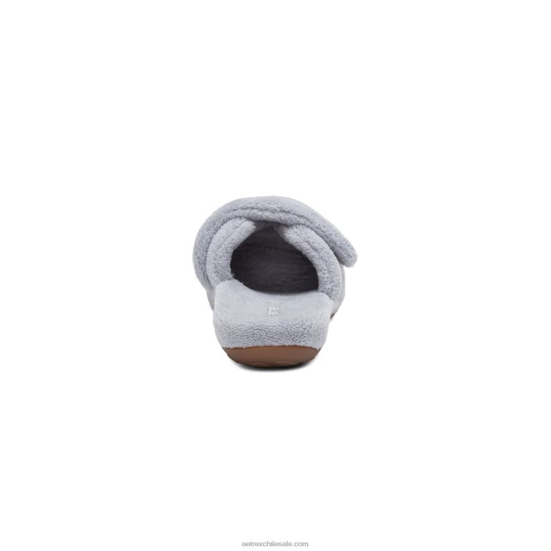 mujer gris Aetrex pantuflas mandy con punta cerrada 2TB4B182