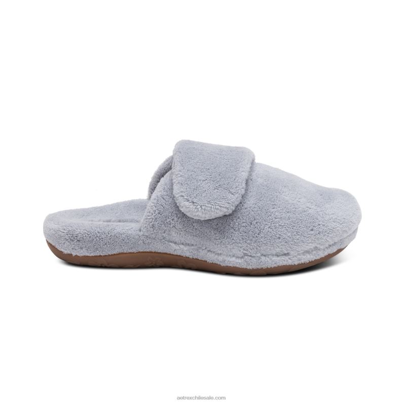 mujer gris Aetrex pantuflas mandy con punta cerrada 2TB4B182