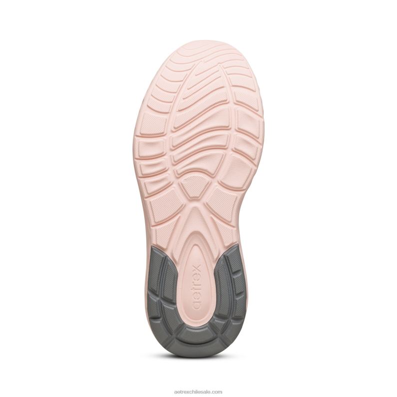 mujer gris Aetrex tenis danika con soporte para el arco 2TB4B239