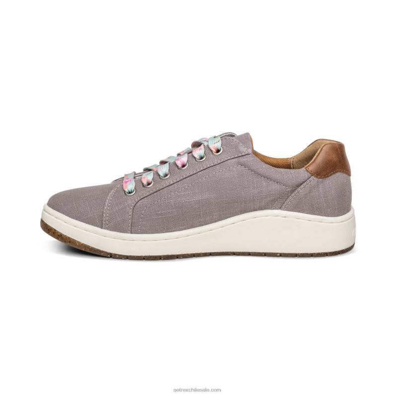 mujer gris Aetrex tenis renee con soporte para el arco 2TB4B280