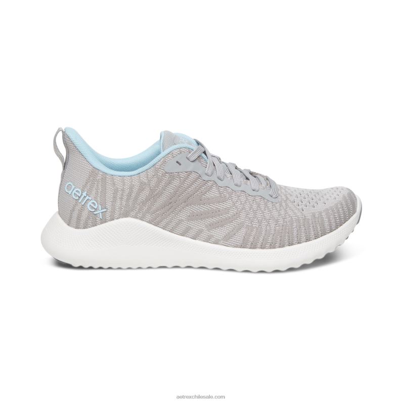 mujer gris Aetrex zapatillas con soporte de arco de esmeril 2TB4B190