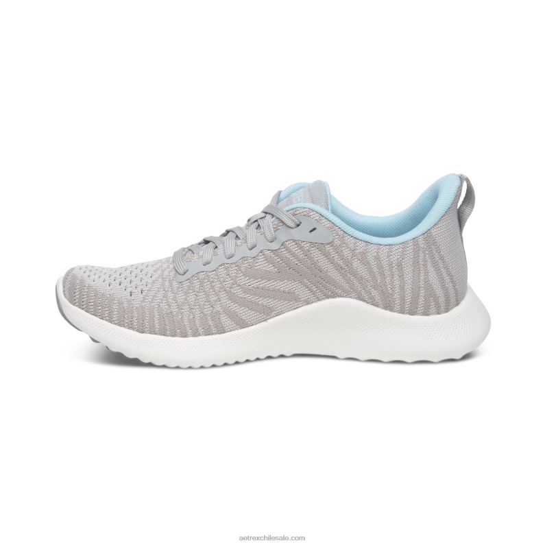 mujer gris Aetrex zapatillas con soporte de arco de esmeril 2TB4B190