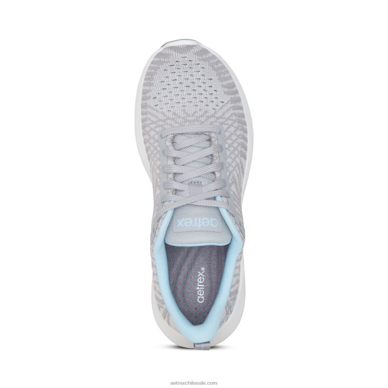 mujer gris Aetrex zapatillas con soporte de arco de esmeril 2TB4B190