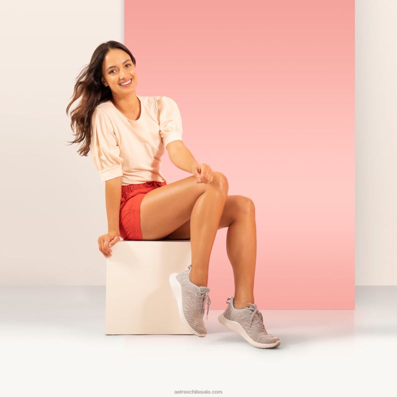 mujer gris Aetrex zapatillas con soporte de arco de esmeril 2TB4B190