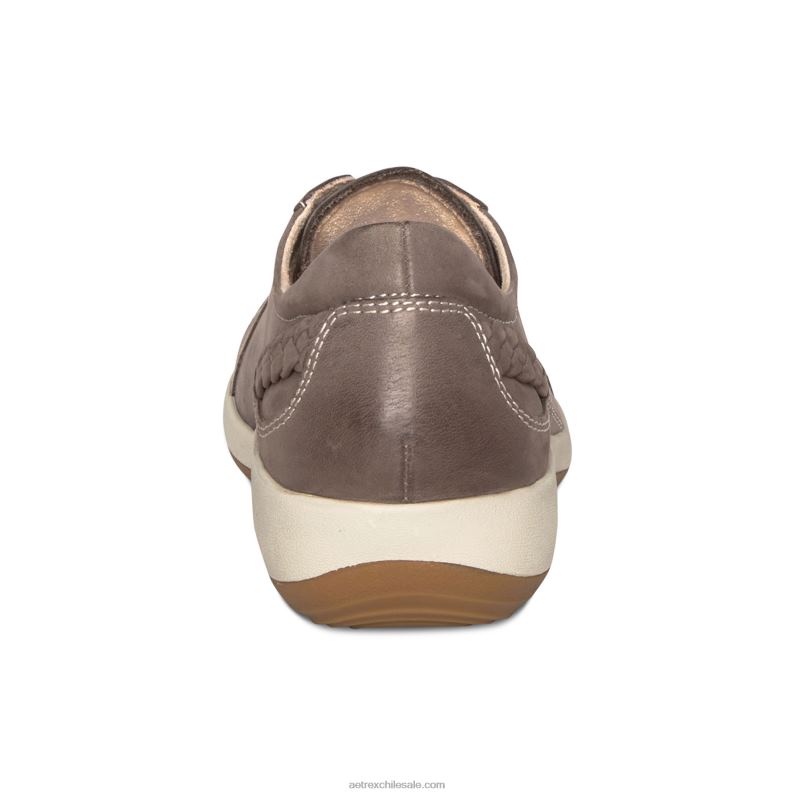 mujer gris cálido Aetrex dana con cordones oxford 2TB4B1