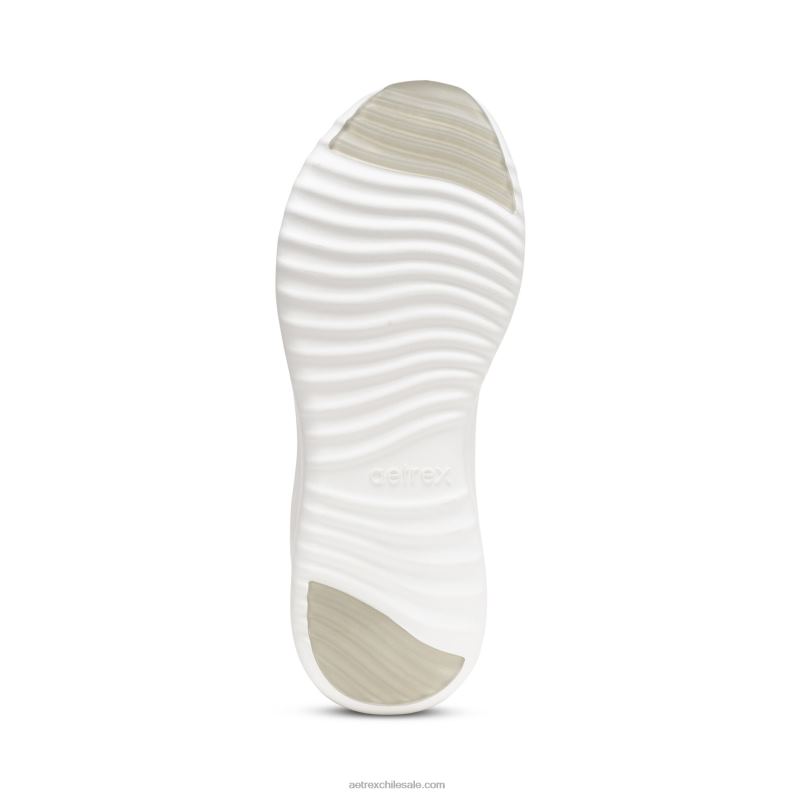 mujer gris reluciente Aetrex tenis angie con soporte para el arco 2TB4B125