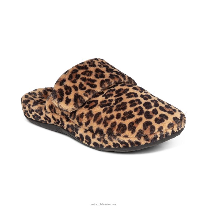 mujer leopardo Aetrex pantuflas mandy con punta cerrada 2TB4B20