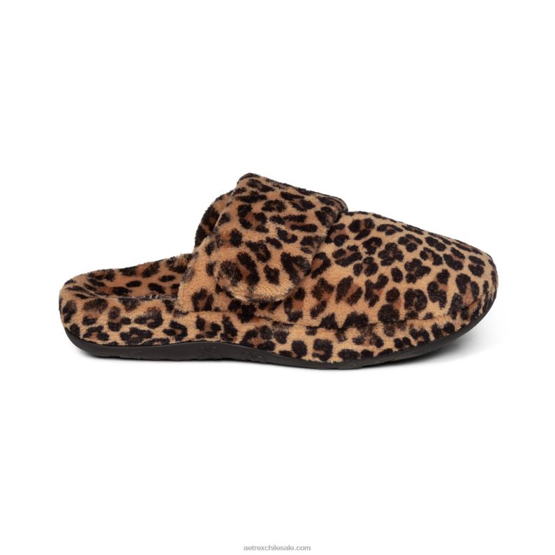 mujer leopardo Aetrex pantuflas mandy con punta cerrada 2TB4B20