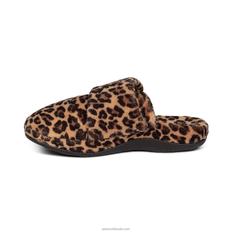 mujer leopardo Aetrex pantuflas mandy con punta cerrada 2TB4B20