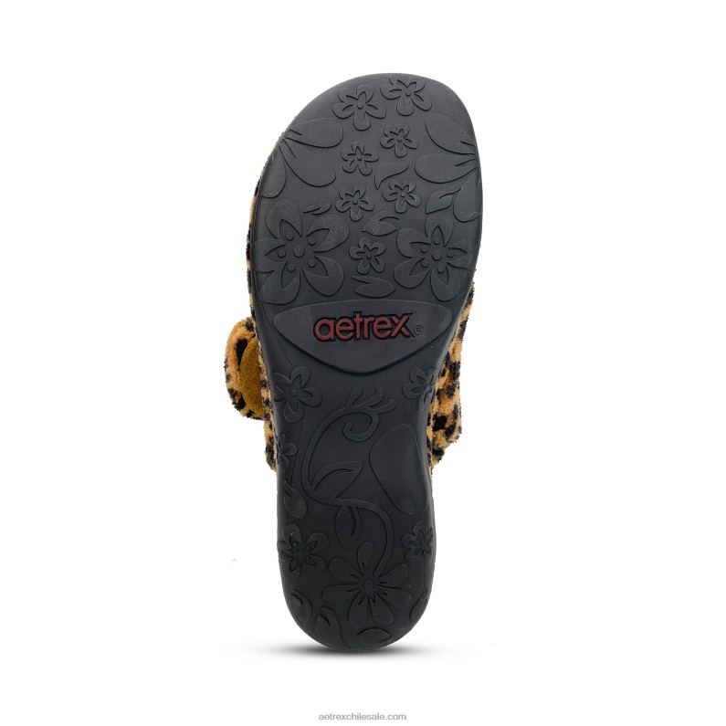 mujer leopardo Aetrex pantuflas mandy con punta cerrada 2TB4B20