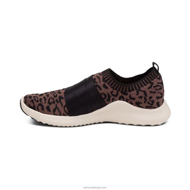 mujer leopardo Aetrex tenis allie con soporte para el arco 2TB4B206