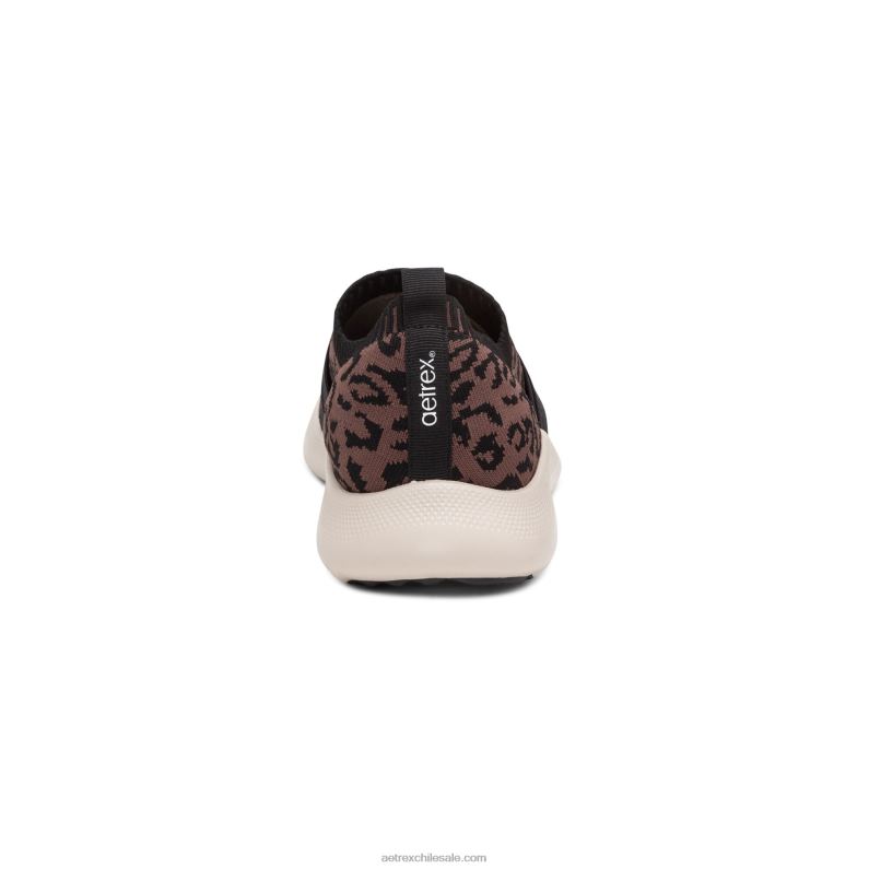 mujer leopardo Aetrex tenis allie con soporte para el arco 2TB4B206