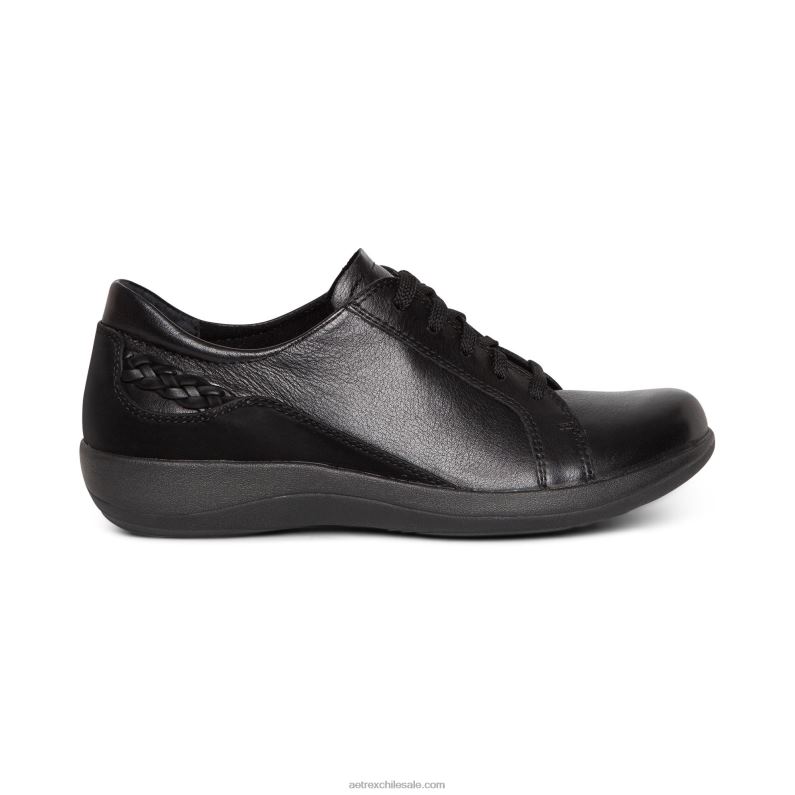 mujer negro Aetrex dana con cordones oxford 2TB4B7