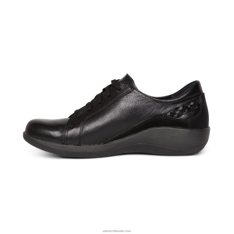 mujer negro Aetrex dana con cordones oxford 2TB4B7
